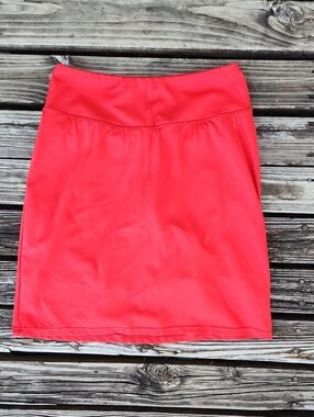 Realessentials Small Red Athletic Skirt Stretchy Comfy Golf Modest Sporty Skort